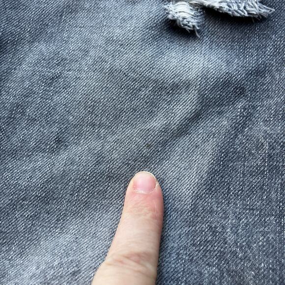 One x One Teaspoon Jeans Sz 27 Gray Distressed Awesome Baggies Tapered Mid Rise - Picture 8 of 14